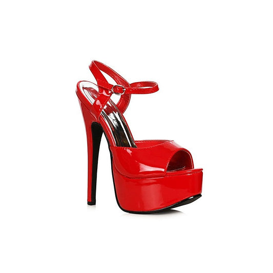 Ellie Shoes 6.5 Inch Stiletto Sexy Sandal Red - Womens Footwear