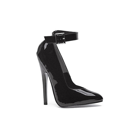 Ellie Shoes 6 Inch Fetish Pump With Ankle Strap Black - Womens Footwear