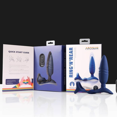 Ring'n'Rear Dual Thrusting Anal Probe by Arosum - Butt Plugs