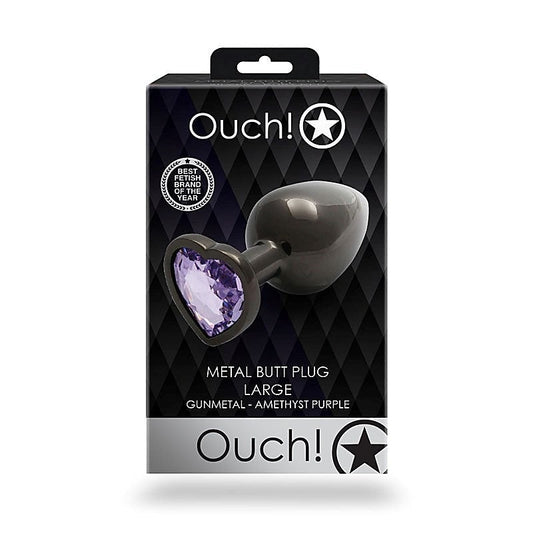 OUCH! Heart Gem Butt Plug - Large