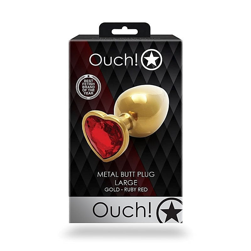 OUCH! Heart Gem Butt Plug - Large by Shots Toys - Realistic Dildos