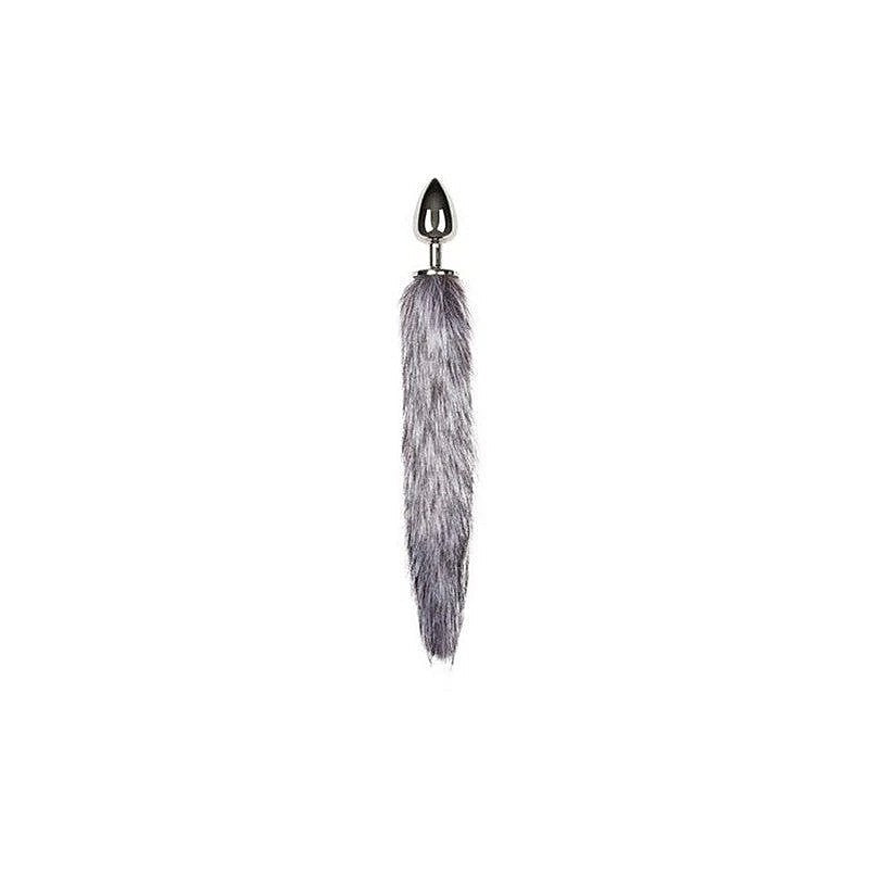 Fetish Collection Fox Tail No 4 Silver Anal Plug by Easytoys - Butt Plugs