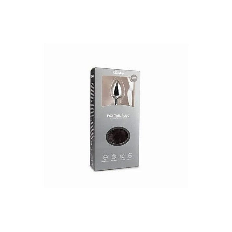 Fetish Collection Fox Tail No 4 Silver Anal Plug by Easytoys - Butt Plugs