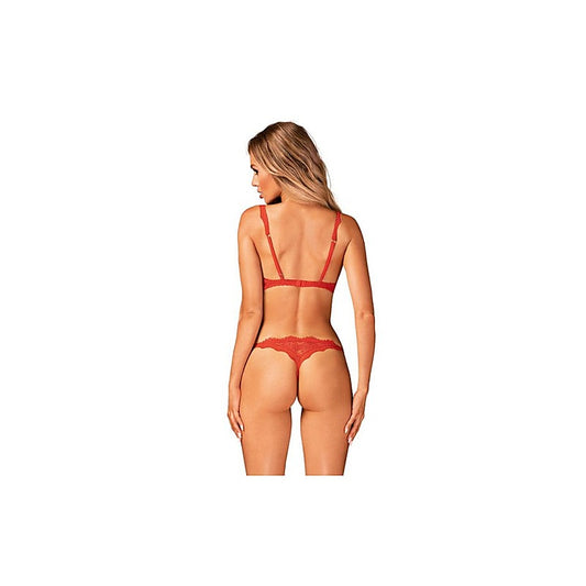 Obsessive Bergamore 2 Piece Bra and Panty Set Red - Bras and Bra Sets