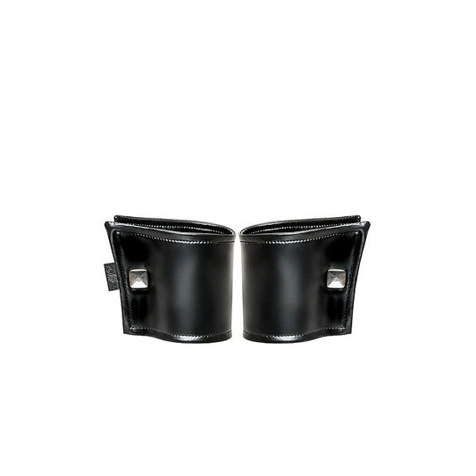 Noir Handmade Mens Wrist Wallet Pair With Hidden Zipper Black