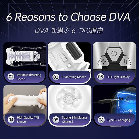 DVA Automatic USB Thrusting and Vibrating Masturbator - Masturbators and Strokers