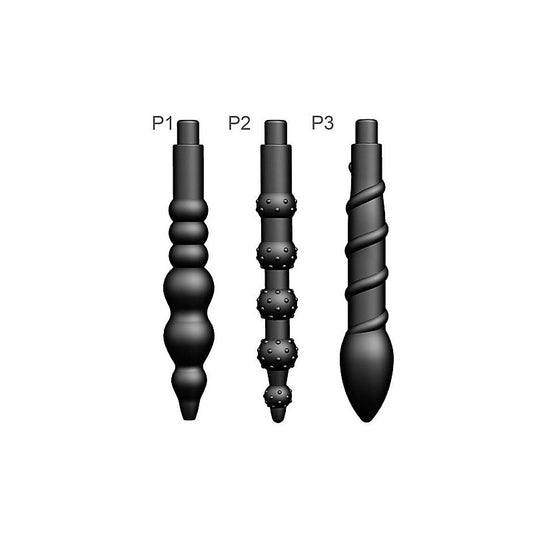 LuvPump Automatic RoseBud Anal Pump & 3 Plug Pro Set