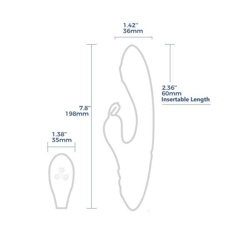 G Rabbit Rotating G Spot & Clitoral Vibrator By Arosum - Rabbit Vibrators