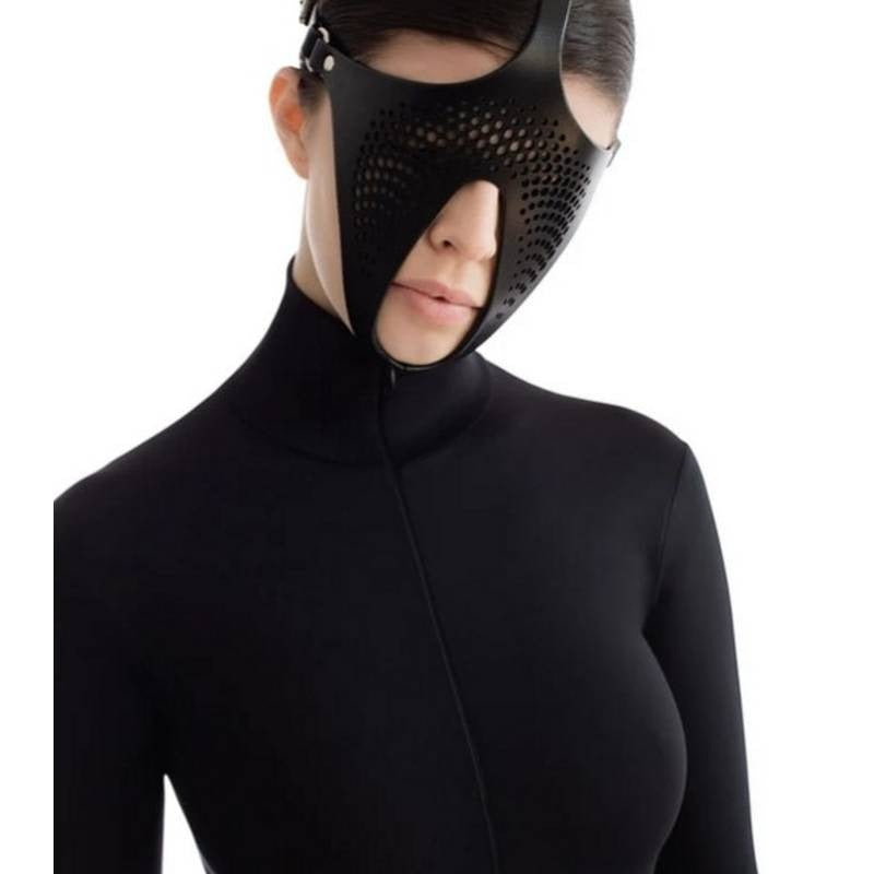 Ex Machina Genuine Leather Mask by Doc Johnson - Masks And Blindfolds