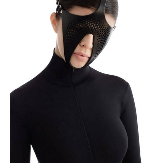 Ex Machina Genuine Leather Mask by Doc Johnson - Masks And Blindfolds