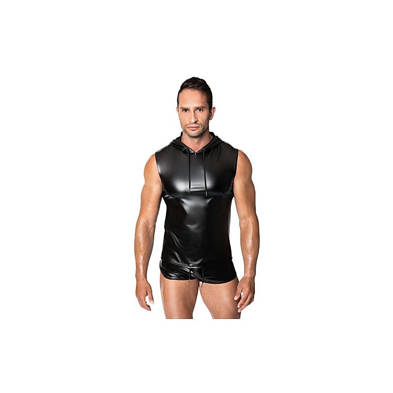 Noir Handmade Frenzy Super Stylish Sleeveless Hoodie - His Fetish