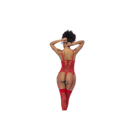 Mapale 2 Piece Bra and Panty Set With Matching Thong Red - Bras and Bra Sets