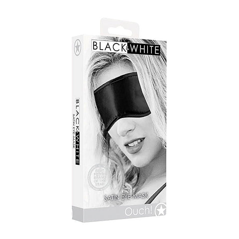 Premium OUCH! BW Satin Eye-Mask by Shots Toys - Masks And Blindfolds