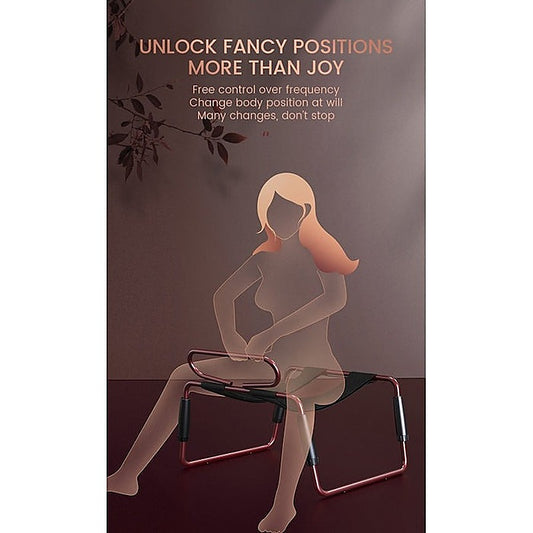 Daytona Adjustable Height Sex Chair With Handle Burgundy - Sex Furniture