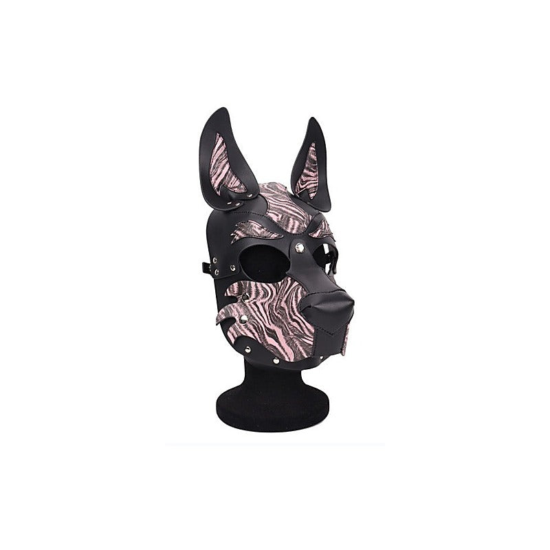 Daytona BDSM Play Dog/Pup Bondage Hood Pink - Bondage Hoods