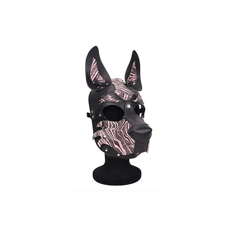 Daytona BDSM Play Dog/Pup Bondage Hood Pink - Bondage Hoods