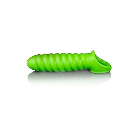 OUCH! Glow in Dark Swirl Stretchy Penis Sleeve - Pumps, Extenders and Sleeves
