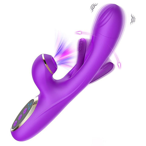 Flapping Clit Sucking 10 Functions Rabbit Vibrator - Rabbit Vibrators