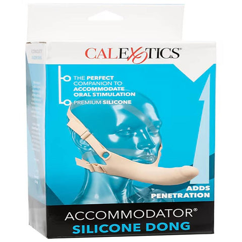 Accommodator Strap-On Silicone Dong by California Exotics - Strap On Sextoys