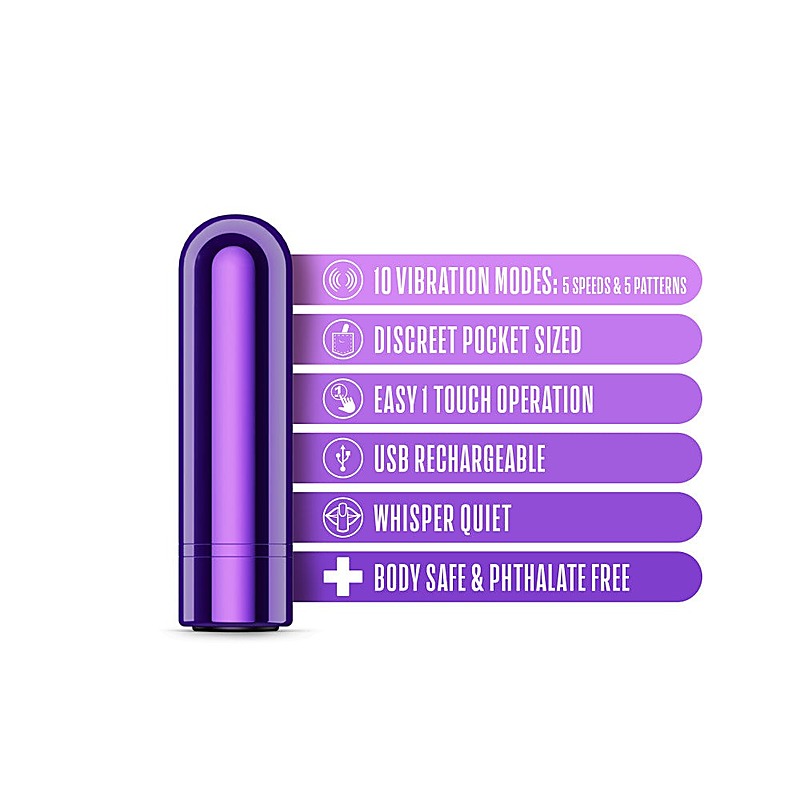 Blush Kool Vibes 2.5” Rechargeable Mini Bullet Vibrator - Bullet Vibrators