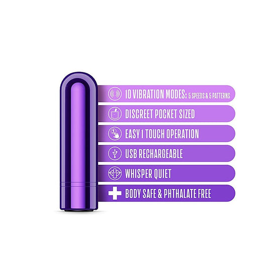 Blush Kool Vibes 2.5” Rechargeable Mini Bullet Vibrator - Bullet Vibrators