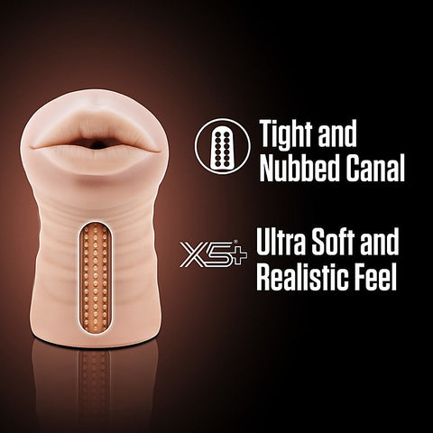 EnLust Nicole Vibrating Oral Sex Stroker by Blush Novelties - Adult Toy Cleaner