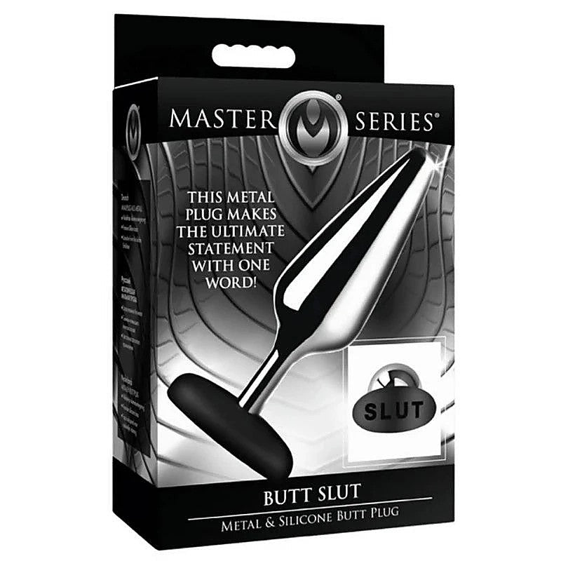 Master Series Butt Slut Metal and Silicone Butt Plug - Butt Plugs