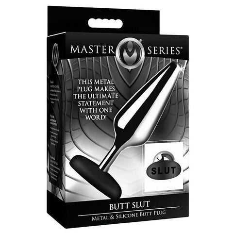 Master Series Butt Slut Metal and Silicone Butt Plug - Butt Plugs