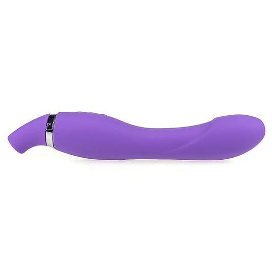 BDStyle Double Head Suction Vibrating Dildo Purple - Vibrating Dildos
