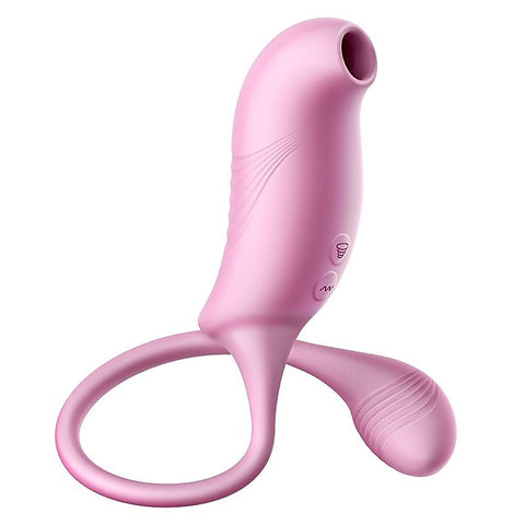 Tucana Double End Clitoral Suction Vibrator by Erocome - Clit Ticklers and Pulsators