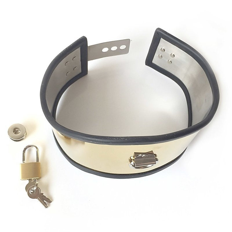Posture Unisex Adjustable Golden Collar by BDStyle - Collars and Leads