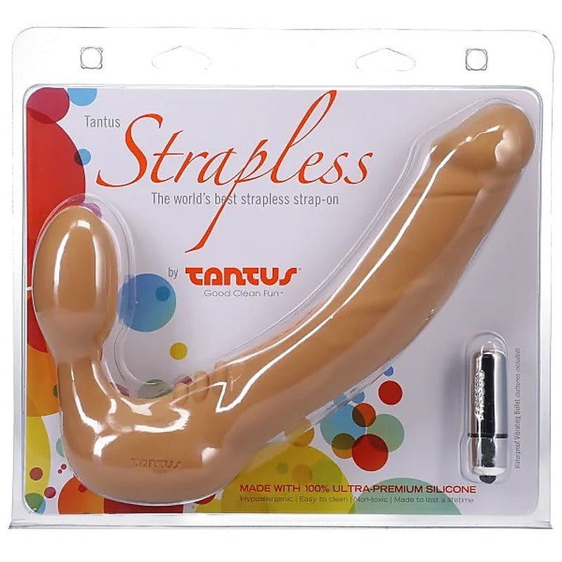 Real Vibrating Strapless Strap On Dildo by Tantus - Strap On Sextoys
