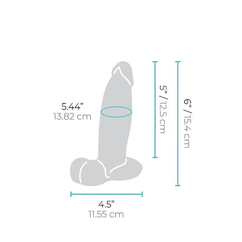 Slipskin Girthy 6 Inch Realistic Silicone Dildo by B-Vibe - Realistic Dildos