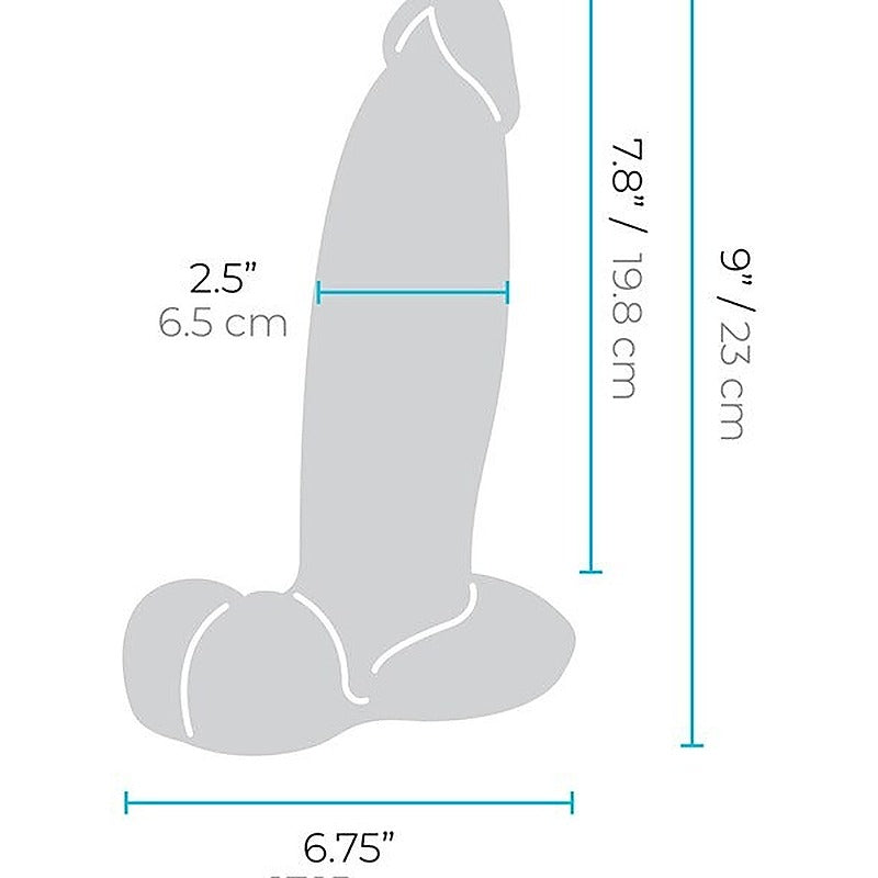 Slipskin Girthy 9 Inch Realistic Silicone Dildo by B-Vibe - Realistic Dildos