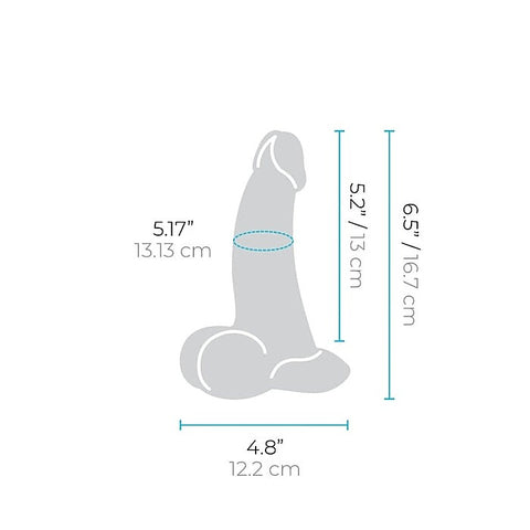 Slipskin Curved Realistic Silicone Dildo by B-Vibe - Realistic Dildos