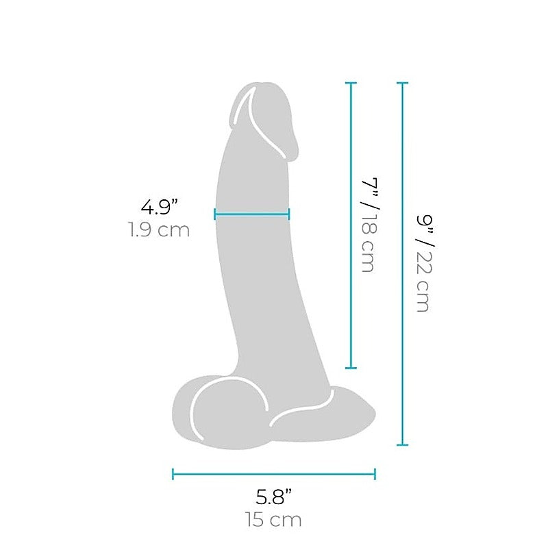 Slipskin 9 Inch Curved Realistic Silicone Dildo by B-Vibe - Realistic Dildos