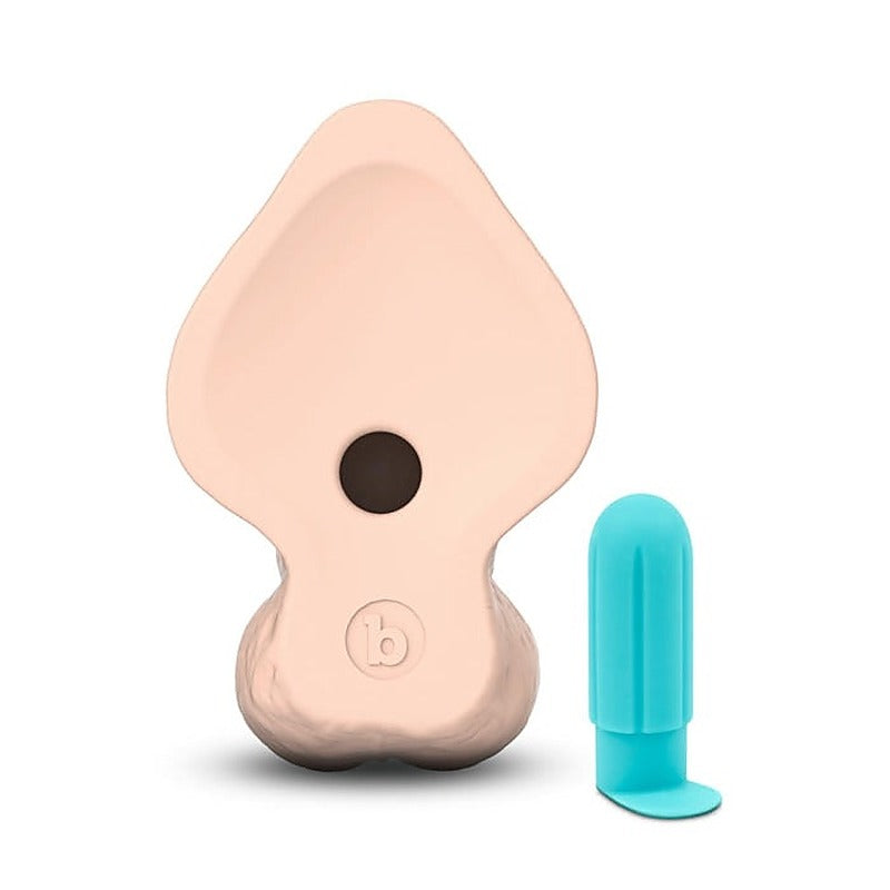 Slipskin 10 Inch Curved Silicone Dildo by B-Vibe - Realistic Dildos