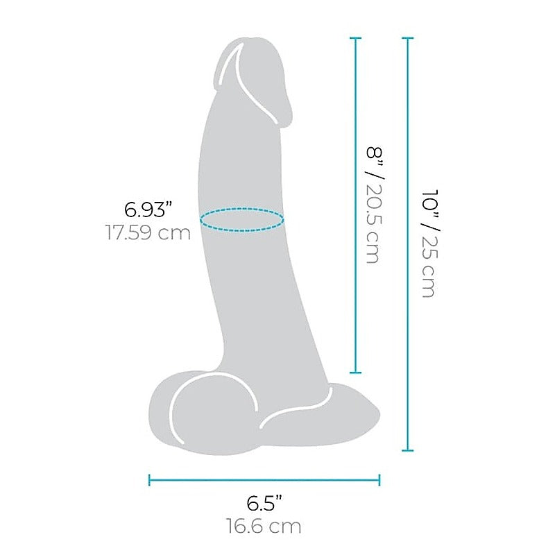 Slipskin 10 Inch Curved Silicone Dildo by B-Vibe - Realistic Dildos