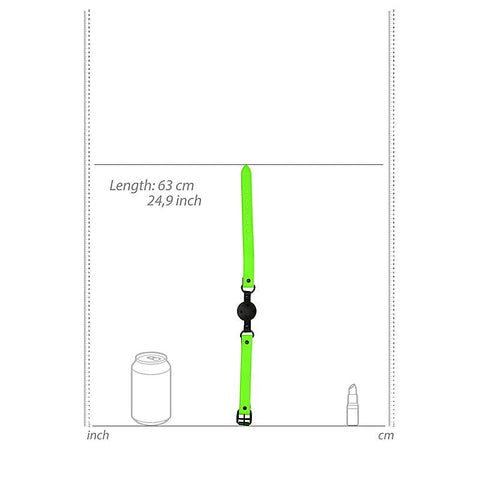 OUCH! Glow in Dark Breathable Ball Gag by Shots Toys - Bondage Gags and Bits