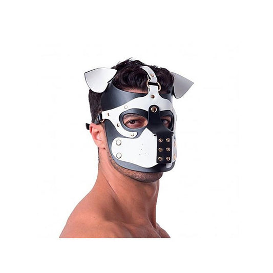 Sport Fucker One Size Bondage Play Pup Hood Black / White