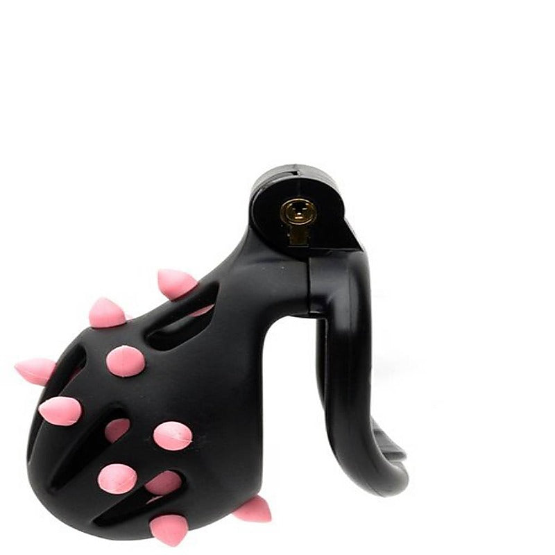 Sport Fucker FlexiSpike by CellMate Male Chastity Device Black/Pink - Male Chastity