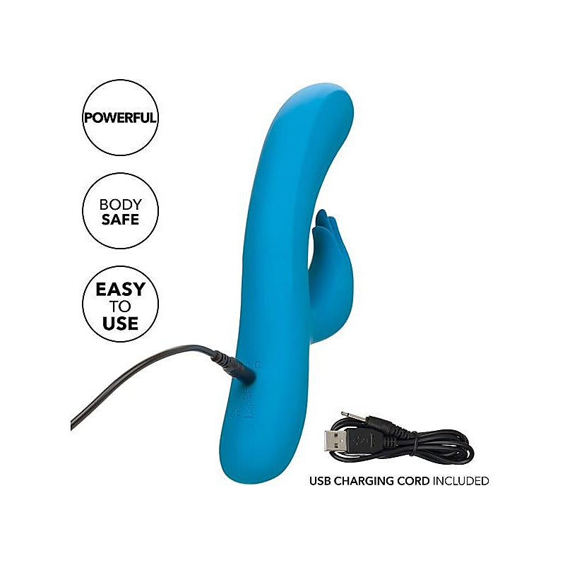 Azure Collection Flutter G Spot Rabbit by California Exotics - Rabbit Vibrators