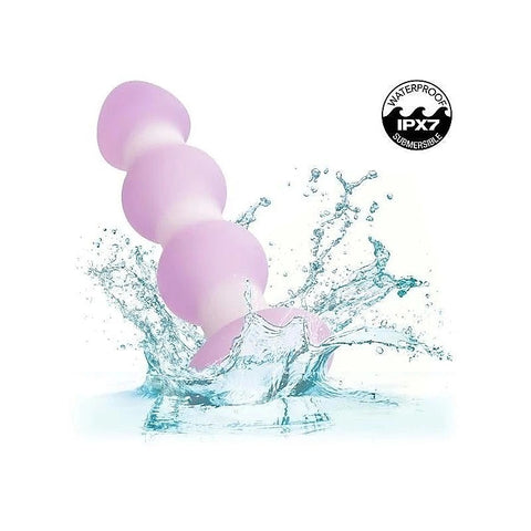 Lavender Haze Beaded Vibrating Anal Probe - Butt Plugs