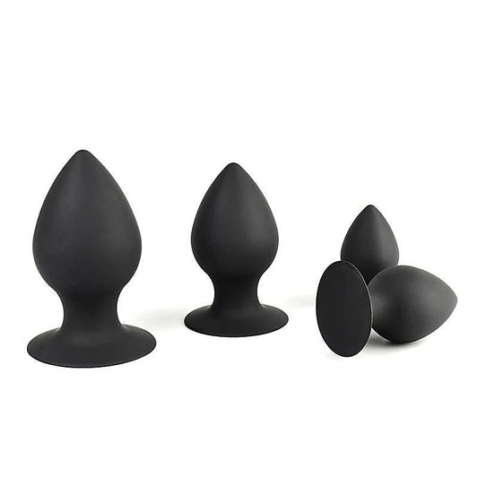 BDStyle Loving Joy Silicone Butt Plug Black - Butt Plugs