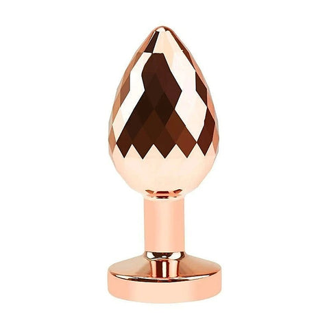 Golden Gemmed Medium Metal Butt Plug by BDStyle - Butt Plugs