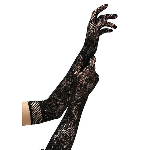 BACI WL Flower Lace Opera Gloves - Wigs and Gloves