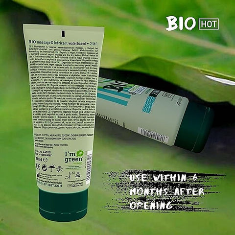 HOT BIO 2 In 1 Water Based Massage Oil & Lubricant - Water Based Lubes