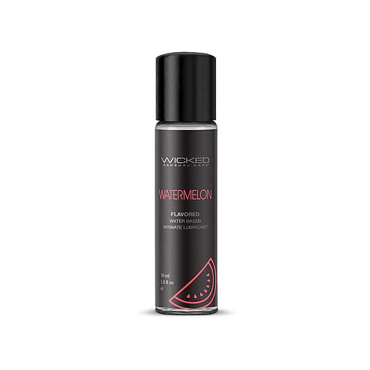 Wicked Aqua Watermelon Flavoured Water Based Lubricant 30ml - Water Based Lubes