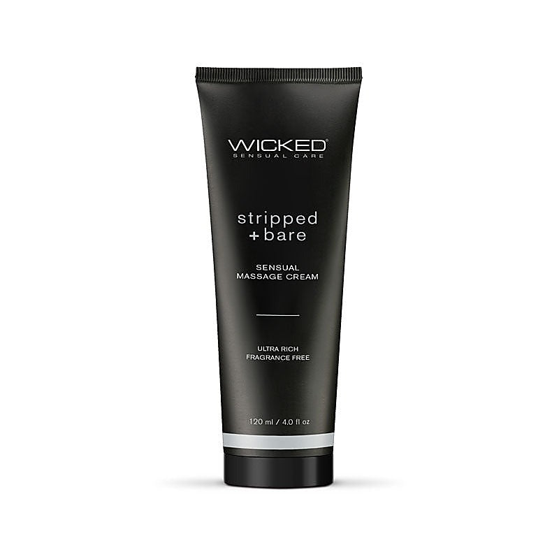 Stripped & Bare Sensual Unscented Massage Cream by Wicked - Massage Oils and Lubricants