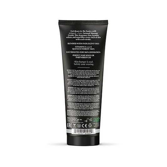 Wicked STRIPPED & BARE Sensual Unscented Massage Cream 120ml - Massage Oils and Lubricants